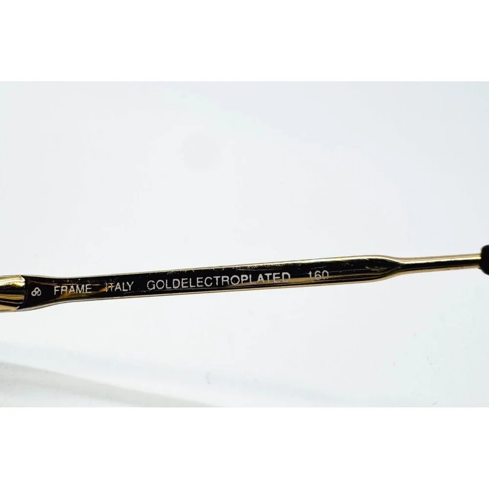 Bally Eyeglasses Men Gold Aviator Double Bridge Vintage 58-16-140